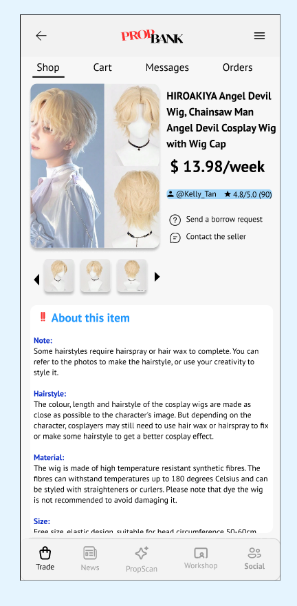 Borrow - View Item Details