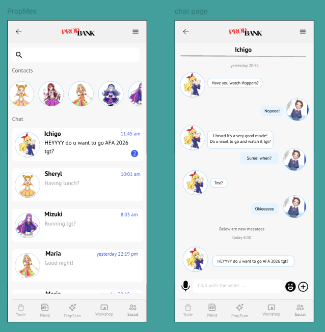 PropMes In-App Chat