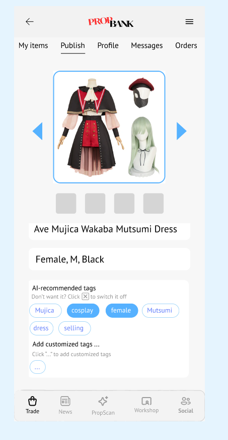 Sell - Add Title, Details & Tags